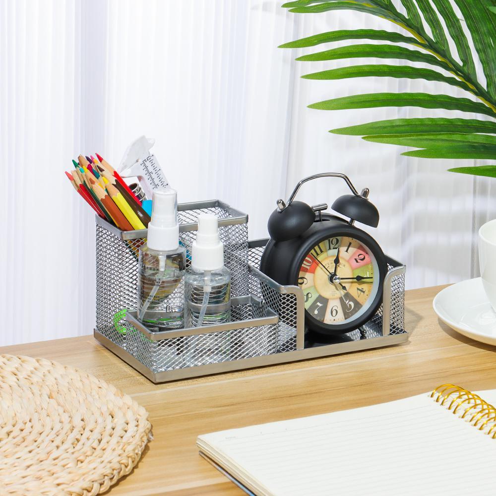 PISTA Giá Đỡ Bút Dạng Lưới 3 Ngăn Sắp Xếp Gọn Gàng Cho Văn Phòng /