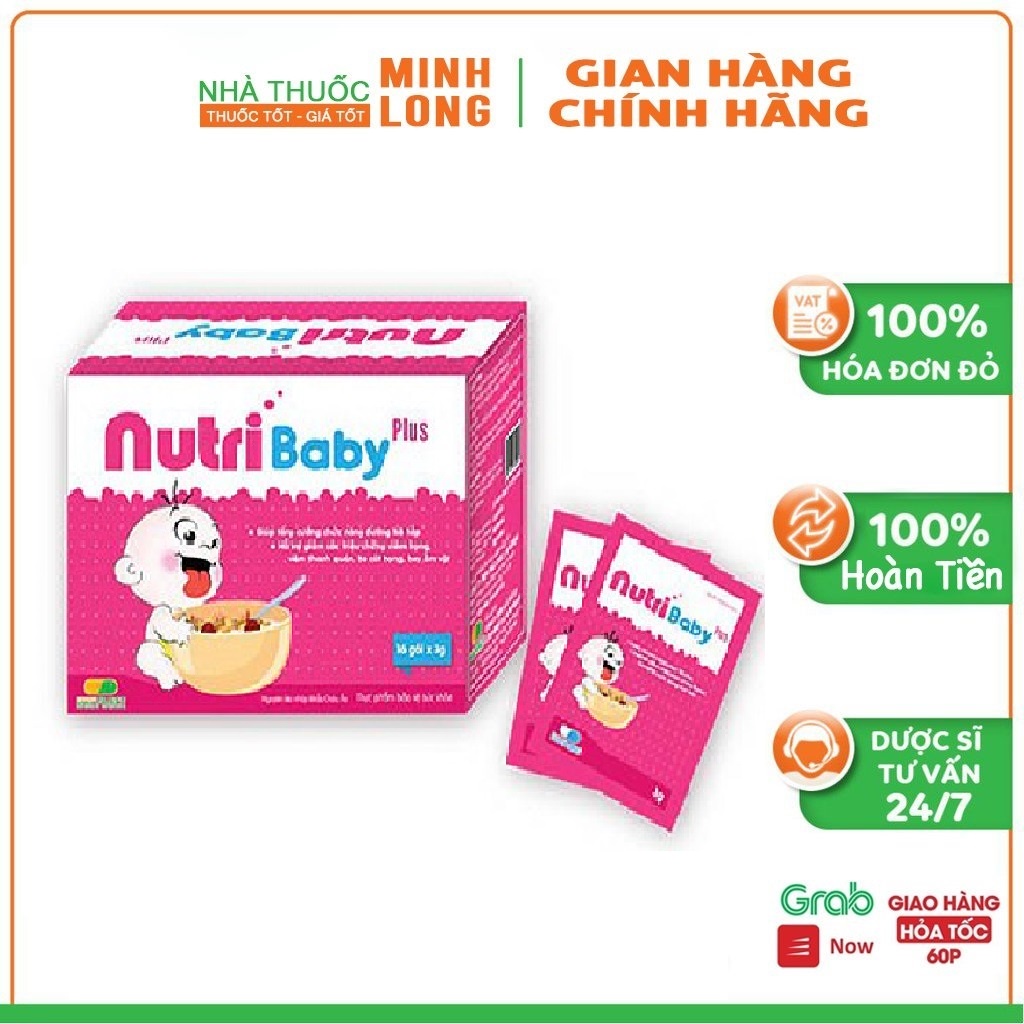 CỐM NUTRIBABY PLUS - HỖ TRỢ TĂNG SỨC ĐỀ KHÁNG PHÒNG NGỪA BỆNH ĐƯỜNG HÔ HẤP CHO BÉ (HỘP 20 GÓI)