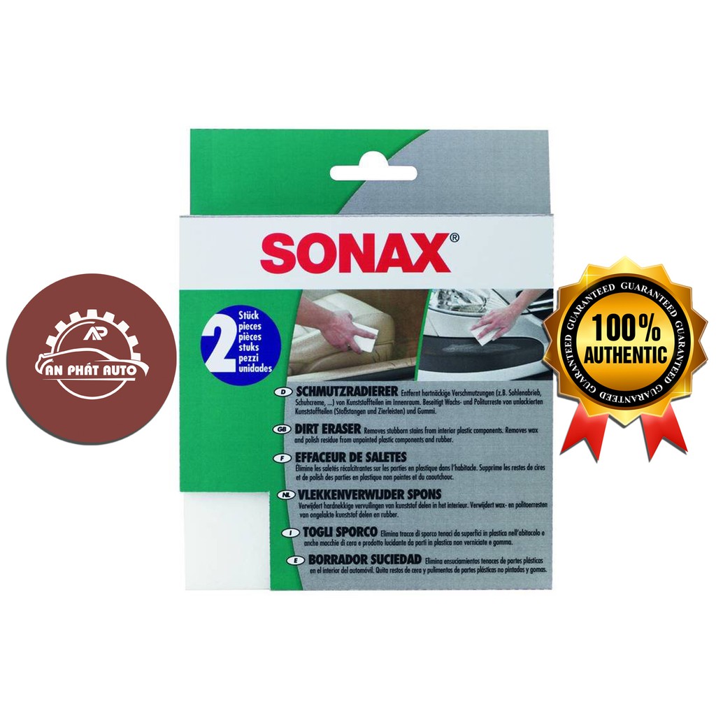 SONAX - Miếng Xoá Cặn Bẩn Nhựa Lâu Ngày (Sonax Spot Eraser)  [Hàng Đức Chính Hãng]