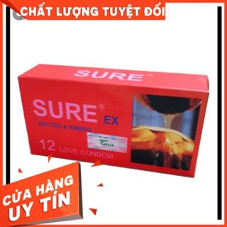[GIÁ SỈ] Bao cao su VN chất lượng cao SURE EX đỏ (Malaysia-Hộp 12 cái)