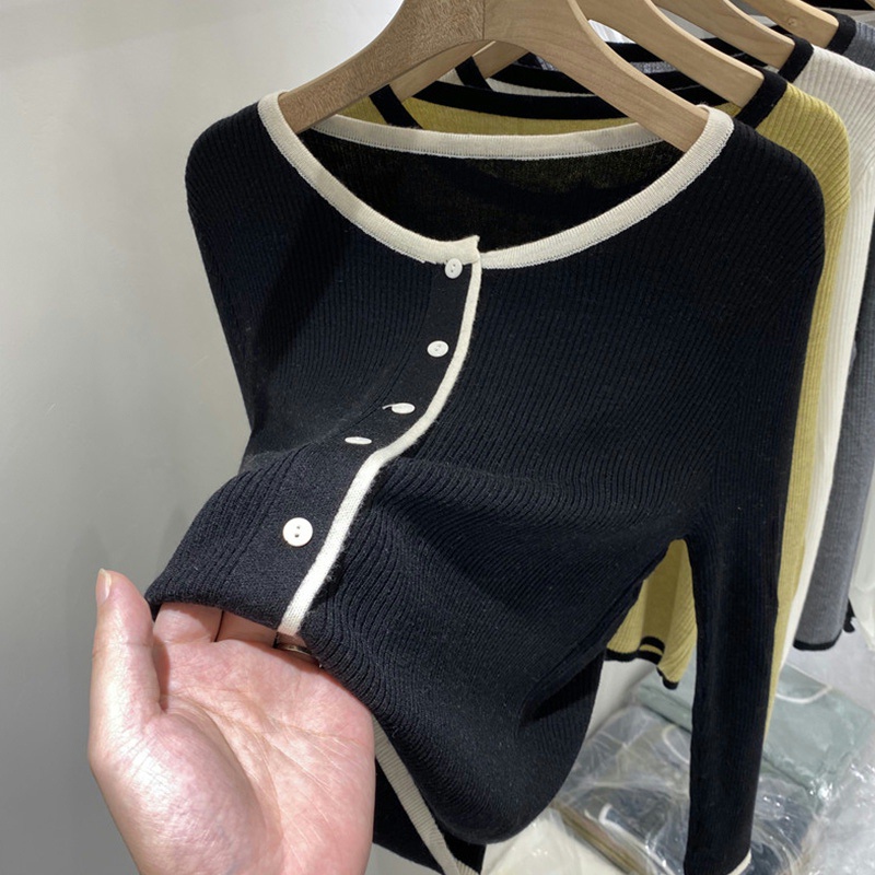 NRVP Áo khoác Cardigan dệt kim dáng rộng phong cách Hàn Quốc