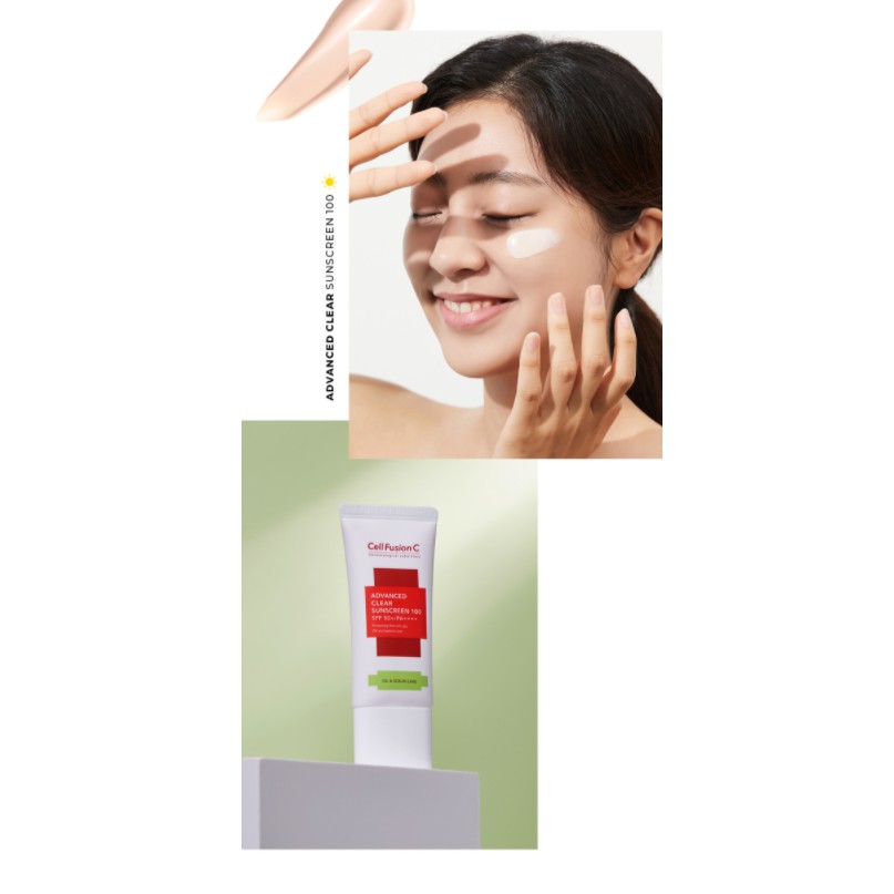 Kem chống nắng CELL FUSION C Advanced Clear Sunscreen 100 SPF 50+ / PA++++ 50ML