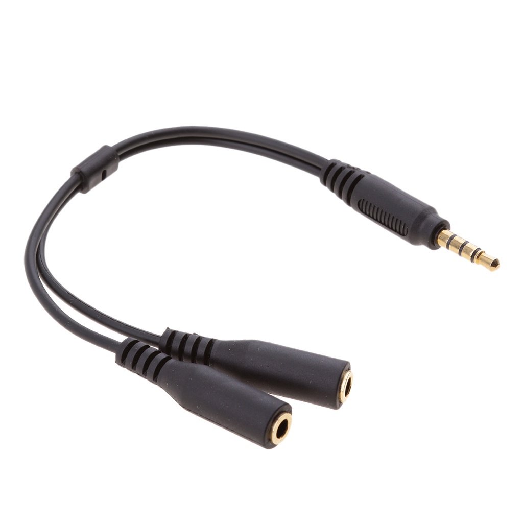 Cáp Chia Âm Thanh Chữ Y Từ Giắc Cắm 3.5mm Sang Ổ Cắm 3.5 mm
