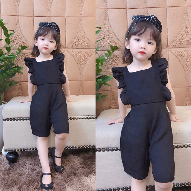 Bộ jumpsuit chất đũi vừa mát vừa sang chảnh cho bé gái - JS