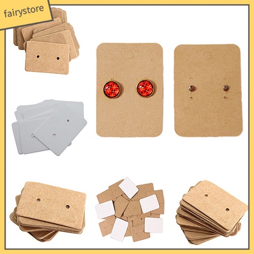 Set 100 Thẻ Treo Trưng Bày Bông Tai Trang Sức 25x35mm