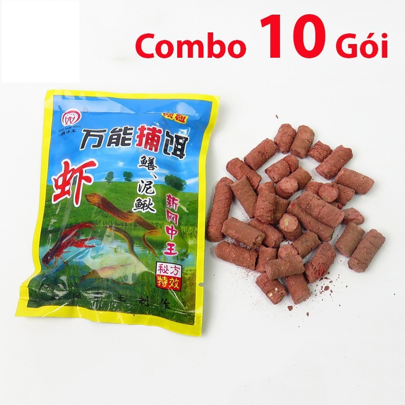 Combo 10 gói Mồi Bẫy Lươn thả lưới bát quái, dụ tôm cua, cá giá rẻ bất ngờ