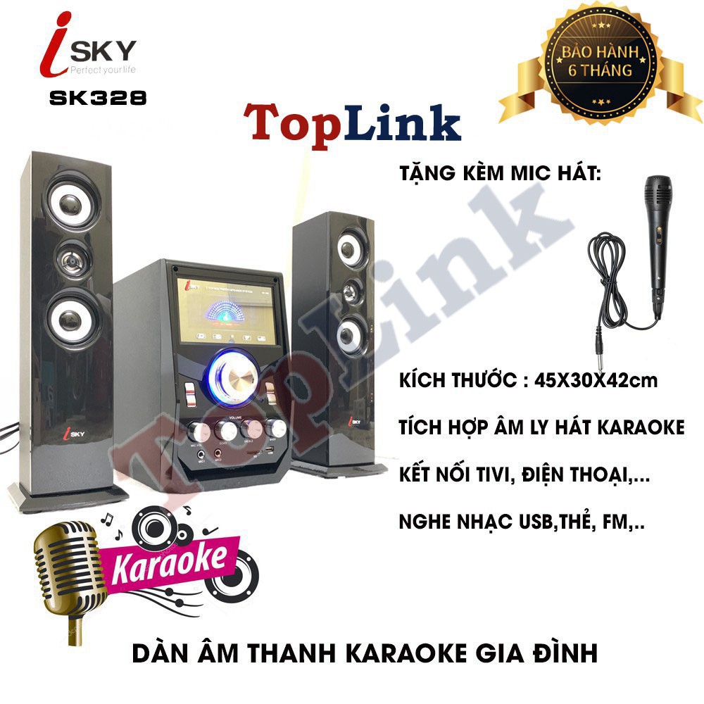 Dàn Âm Thanh Giải Trí Đỉnh Cao - Loa Vi Tính Hát Karaoke Âm Thanh Đỉnh Cao Có Kết Nối Bluetooth Isky