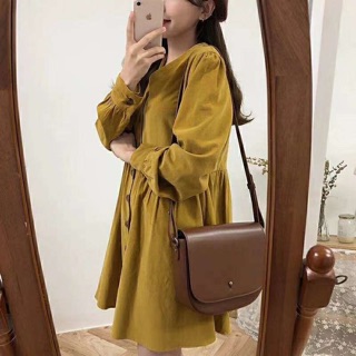 Váy babydoll da lộn