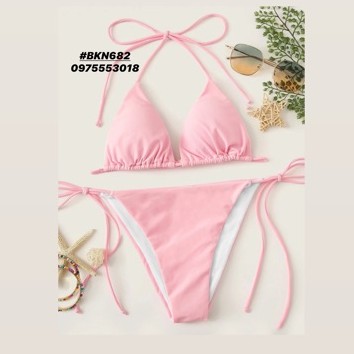 [BKN682] &lt;ÂU&gt; SET BIKINI TRIANGLE XANH NEON/ĐEN/TRẮNG/HỒNG