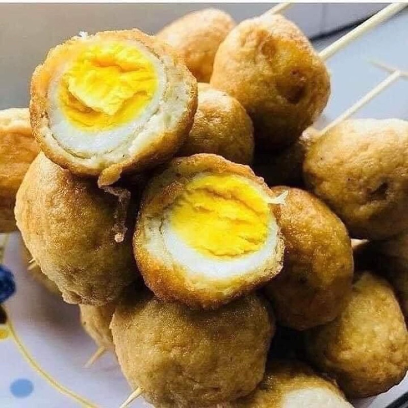 Hoả Tốc-Cá Viên Nhân Trứng Cút-BeCo Food-500gr-Xiên Que Giá Sỉ-Mua Nhiều Giảm Giá-Chất Lượng Cao