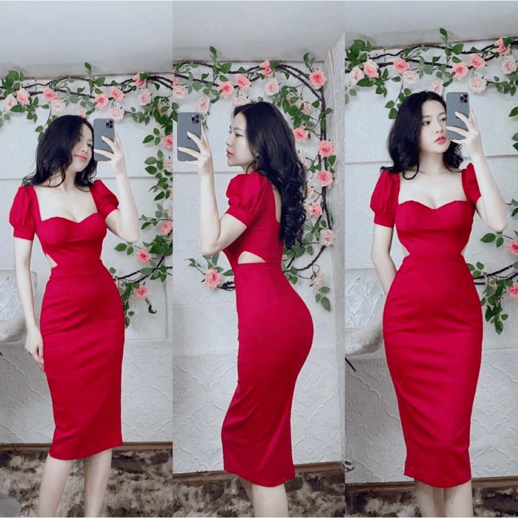 ĐẦM BODY POLY CÓ MÚT TÔN DÁNG DỰ TIỆC SANG CHẢNH LỊCH THIỆP PU THỜI TRANG HHP 2022