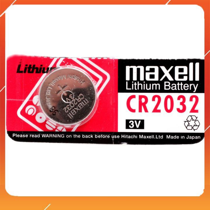 Vỉ 5 Viên Pin cúc áo CR2032 Maxell Lithium 3V Made In Japan