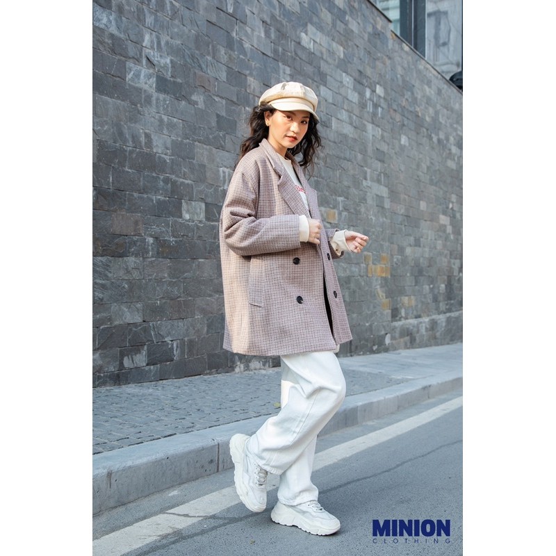 [Mã WABRHI5 giảm 15% đơn 599K] Áo khoác dạ kẻ Minion Clothing form rộng, blazer caro phong cách Streetwear Ulzzang A2912