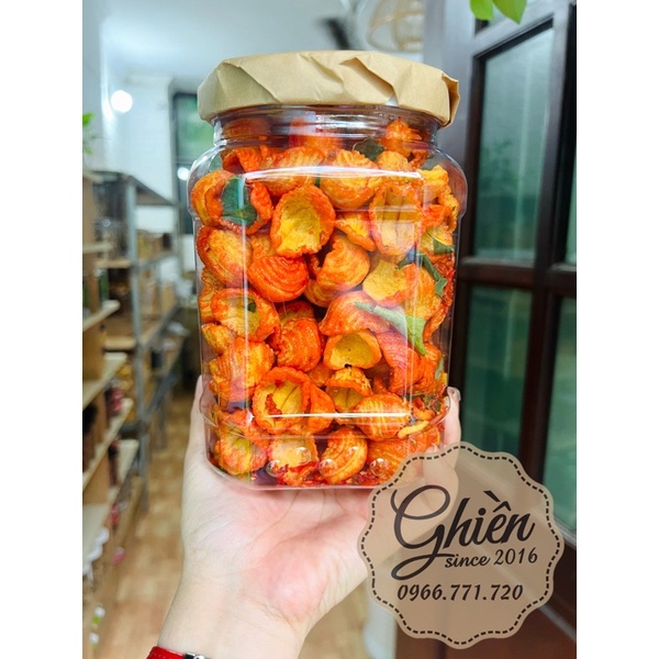 Sò bò lá chanh giòn thơm hộp 350g, Đồ ăn vặt Sài Gòn