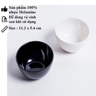 Bộ 10 chén cơm , súp nhựa melamine size 11.2*5.4cm