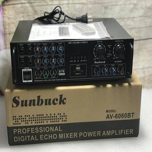 Amply karaoke bluetooth sunbuck tav 6060 mẫu mới nhất năm 2021