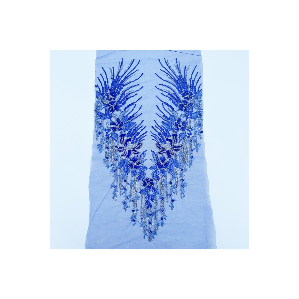 31 * 53CM 3D Hoa Quần áo Patches đính cườm thêu rhinestone xà cạp ren thêu đầm và phụ kiện may vá