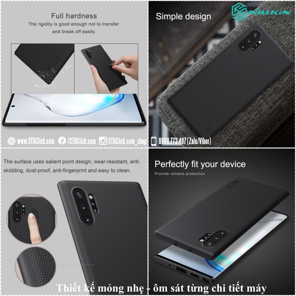 ỐP LƯNG SAMSUNG NOTE 10 PLUS - NOTE 10 PLUS 5G NILLKIN NHỰA CỨNG CHÍNH HÃNG
