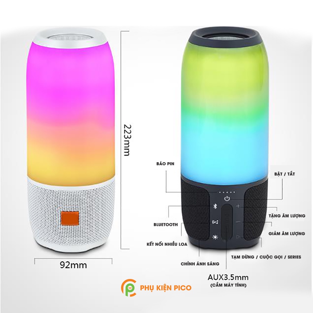 Loa bluetooth Pulse 3 - Loa vi tính bluetooth công suất lớn đối thủ của microlab chất âm hay gần bằng jbl không dây