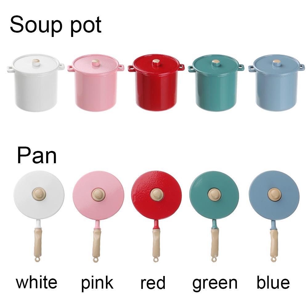 Nồi Nấu Ăn Mini Màu Sắc Cầu Vồng Xinh Xắn Dùng Để Trang Trí Nhà Búp Bê