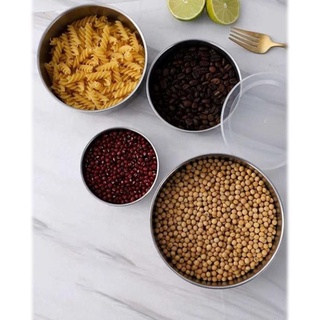 Set 5 bát inox có nắp đậy silicon