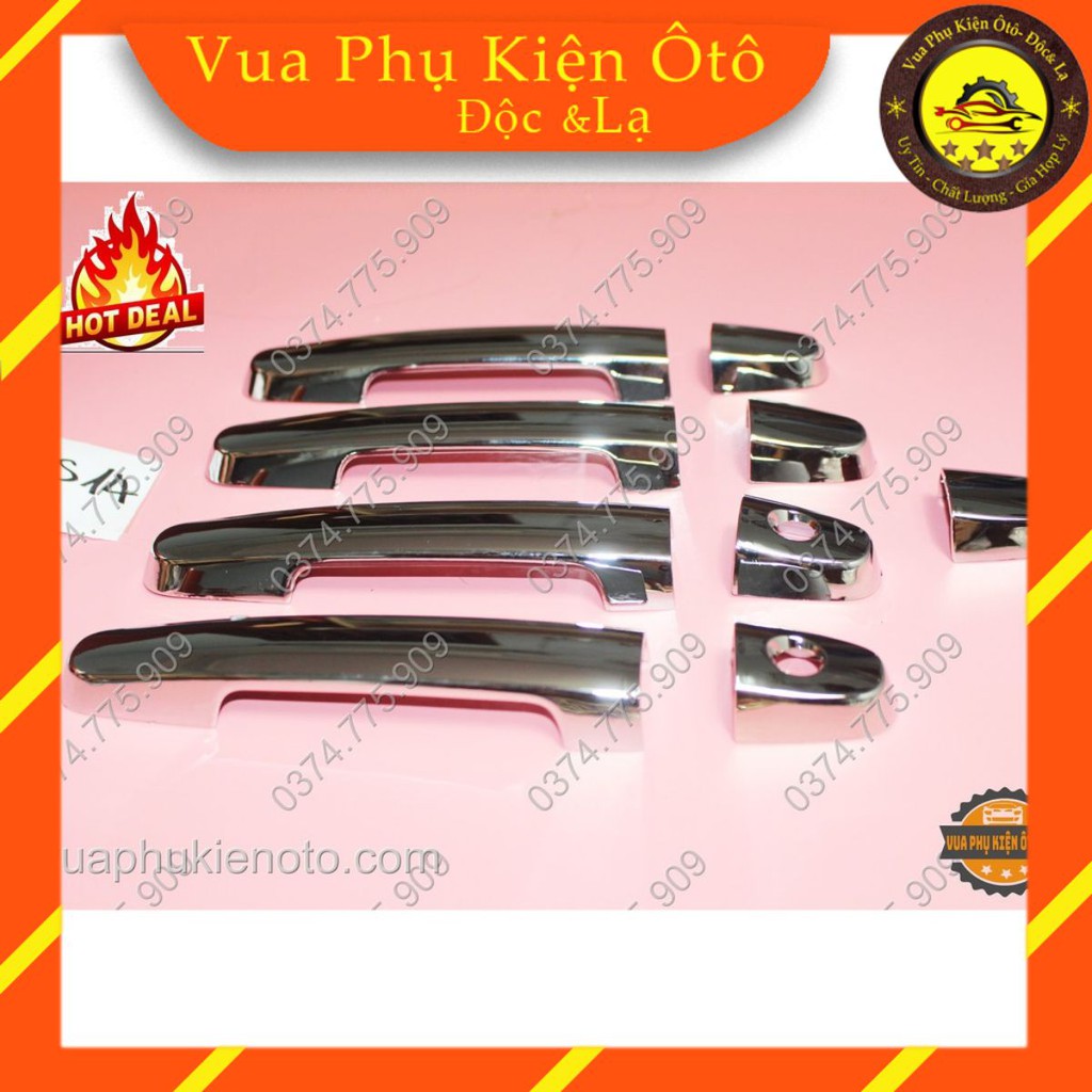 Ốp tay - hõm cửa Vios 2006 - 2019, mạ crom sang trọng + Tặng dung dịch trợ keo