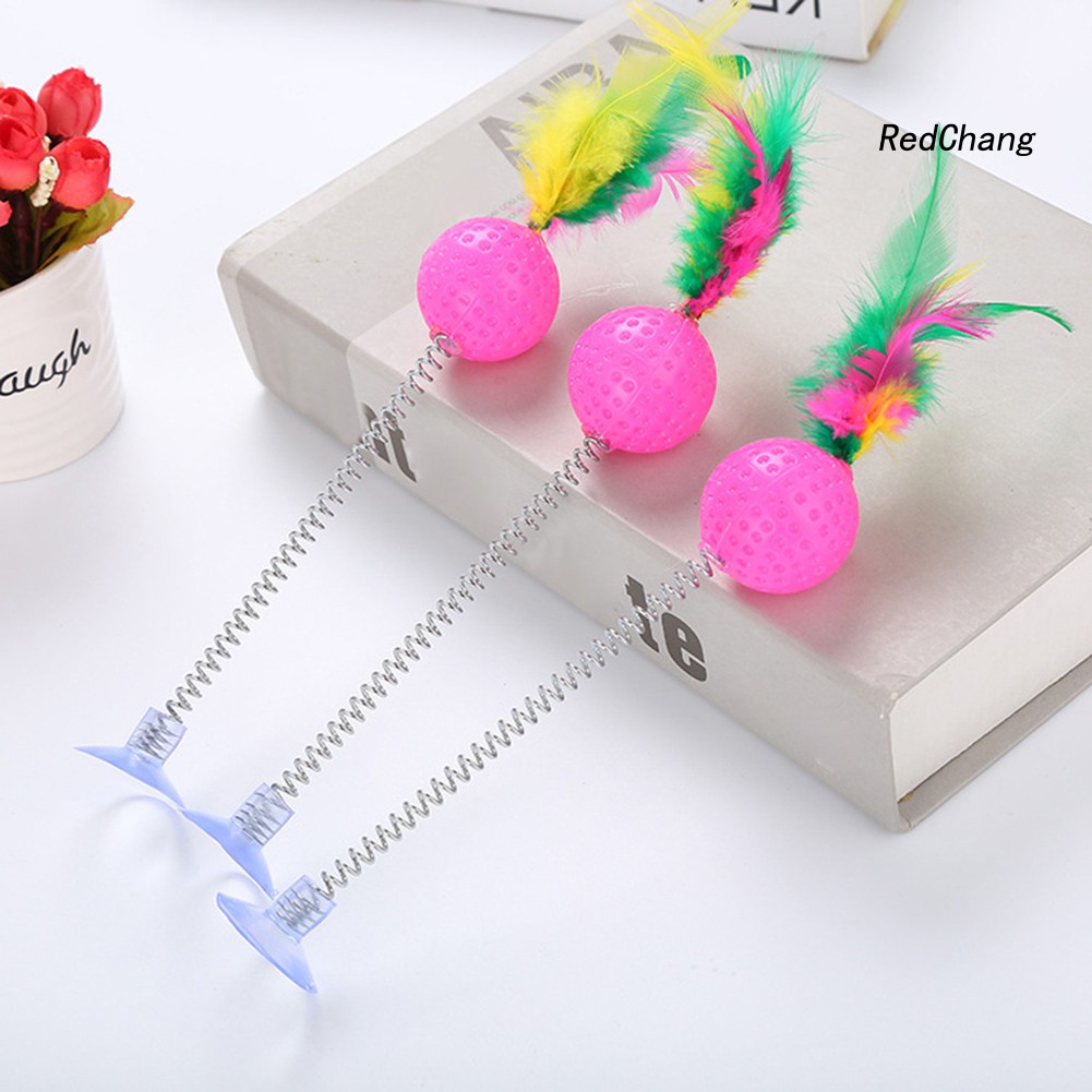 Đồ Chơi Lò Xo Đính Lông Vũ Tương Tác Thú Cưng