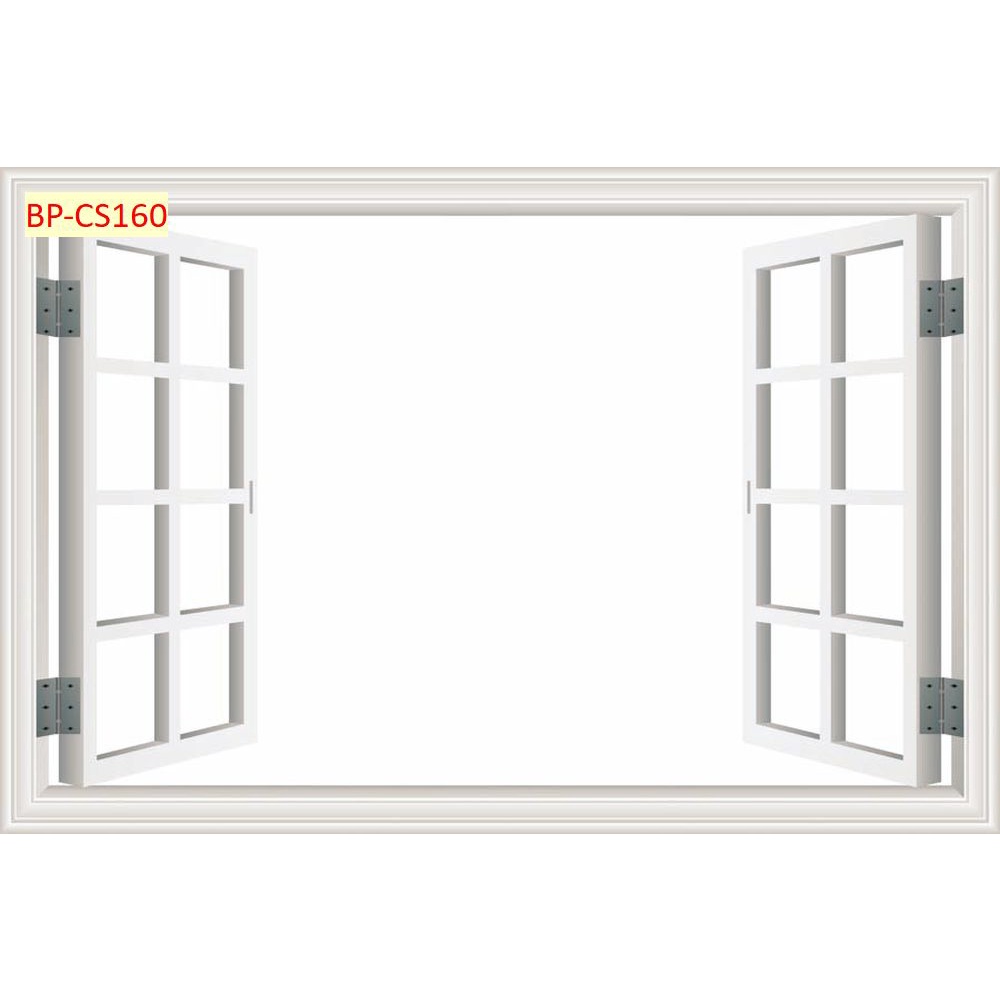 Tranh dán tường 3D khung cửa sổ thiên nhiên trong lành Vải Lụa 3D Cao Cấp