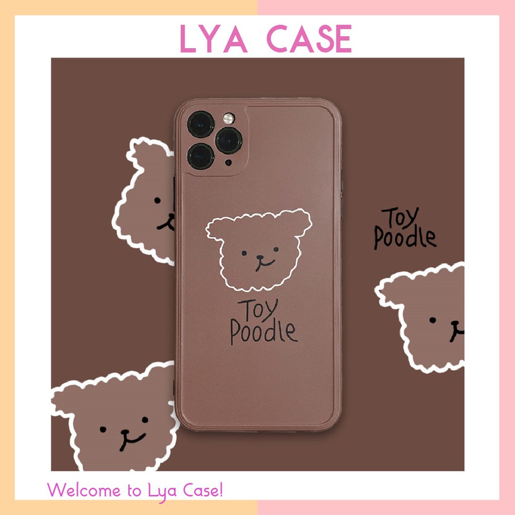 Ốp lưng Iphone Toy Poodle nâu dành cho máy 7/7 Plus/8/8 Plus/X/Xs/Xs Max/11/ 11ProMax