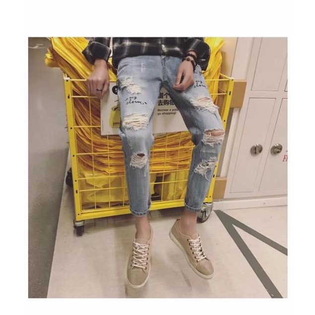 🔥 XẢ [MIỄN SHIP]Quần JEAN Nam rách . Mã N15 . Size 27-34 Xịn . . new * 🔥