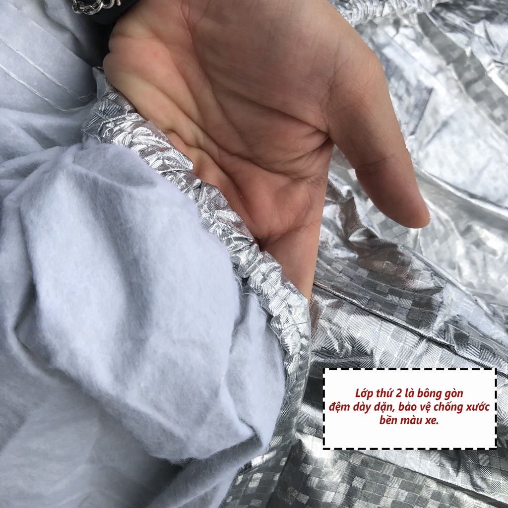 Áo Bạt Phủ Trùm Xe Máy KAW Vải Dù Phủ PU Không Bong Tróc, Chống Thấm, Chống Mưa Nắng, Bụi Bẩn Tuyệt Đối