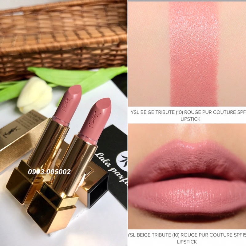 Lịch Sử Giá Son Ysl Rouge Pur Couture - 10 Beige Tribute . Hàng Sẵn Tại  Lala Parfum Cập Nhật 8/2023 - Beecost