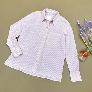 Áo somi MNG sọc nhỏ nút bọc