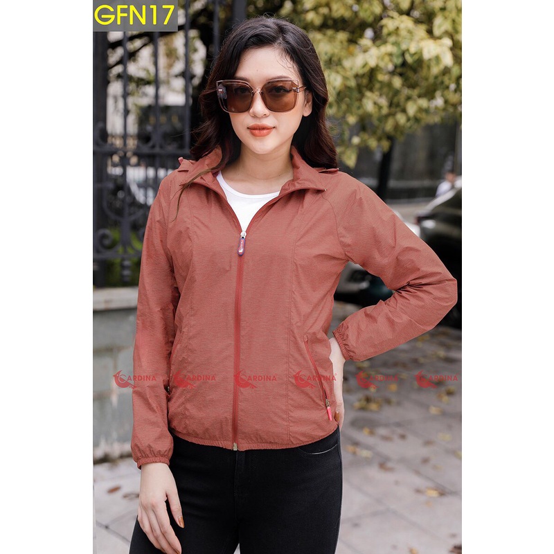 Áo gió nữ Cardina 2 lớp cản gió chống nước cao cấp chính hãng
