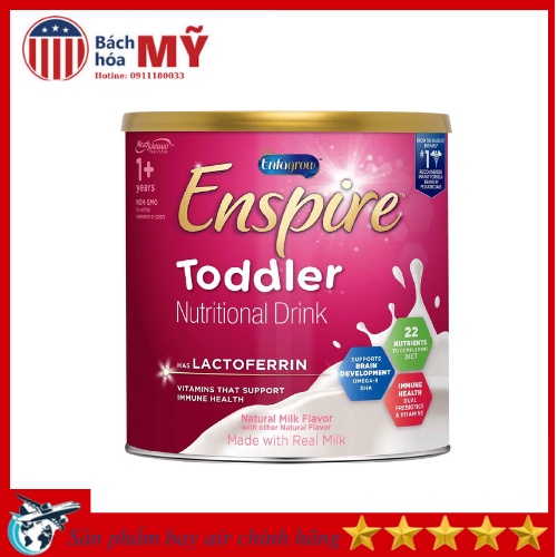 BAY AIR 6/24 Sữa bột Enfamil Enspire Toddler Lactoferin 680g (Enspire hồng)