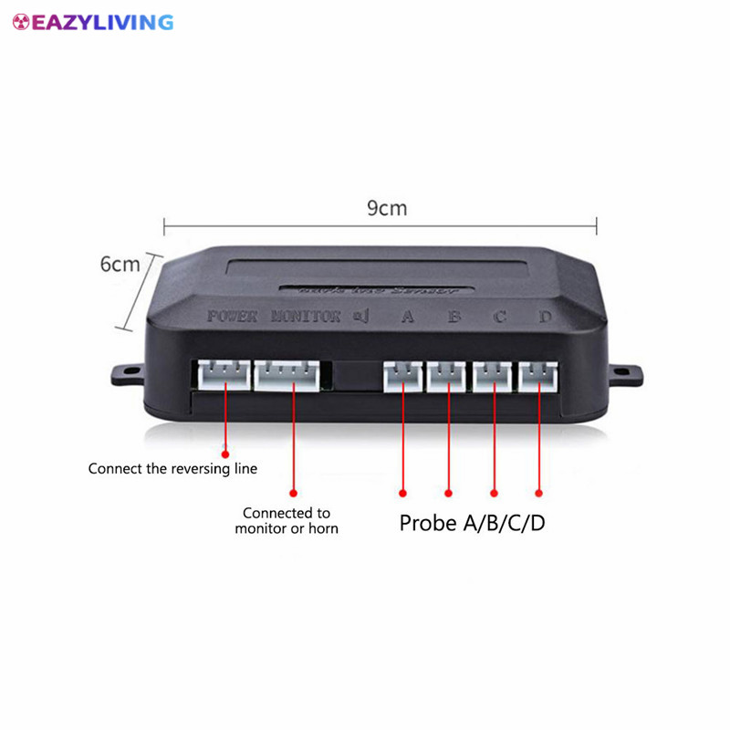 EL Car Parking Sensor LCD Monitor Screen Buzzer 12V Car Radar Ultrasonic Alarm Parking Assist