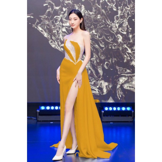 Prom Dress -Đầm dạ hội 1 vai hoa búp xẻ tà, phù hợp dự tiệc, sinh nhật, lễ hội, concept, prom, MC, event - NUT's Wedding