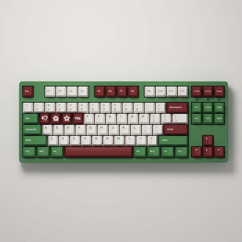 Bàn phím cơ AKKO 3087 v2 DS Matcha Red Bean (Akko switch v2)