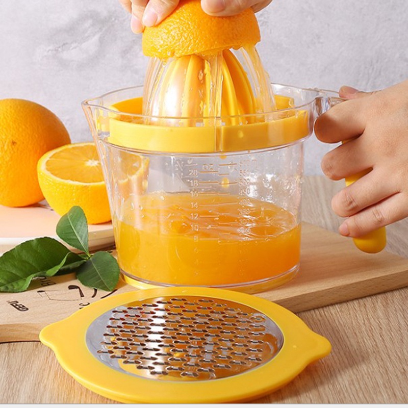 Hàng HOT Dụng cụ vắt cam / Máy ép trái cây cầm tay 600ml trong suốt cho nhà bếp【Utah054】