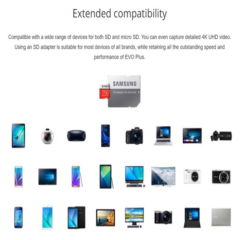Thẻ Nhớ Samsung EVO plus 2TB 1tb micro Sd 521G Tốc Độ Cao