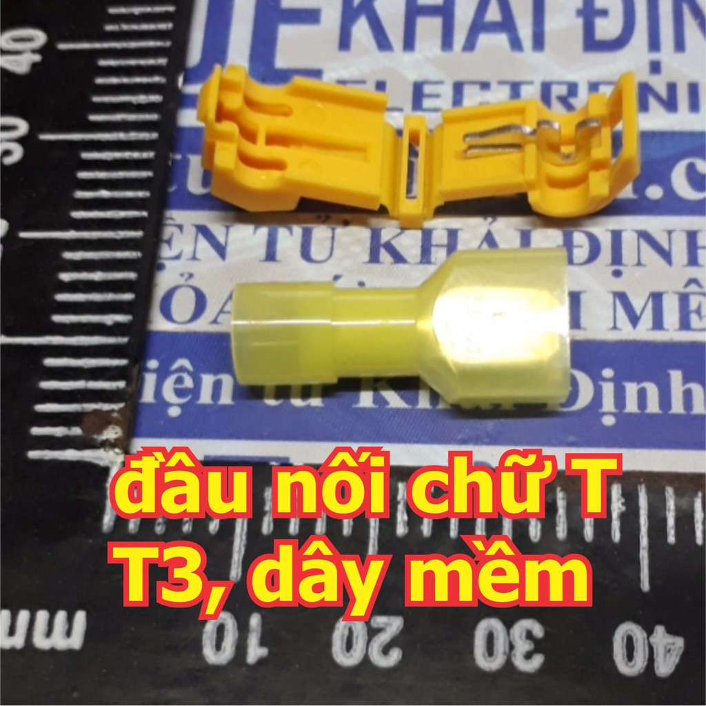 gói 20 bộ đầu nối dây điện dạng chữ T, bấm dây chắc chắn, gọn gàng T3, bấm dây mềm kde5157