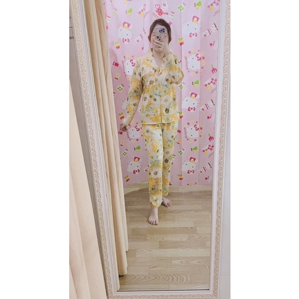 đồ bộ pijama lụa mango tay dài 2ce