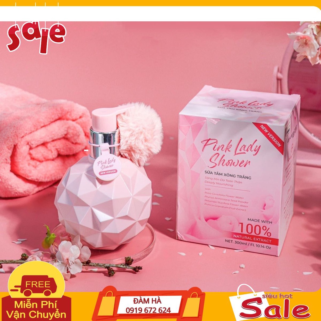 Sữa tắm xông trắng Pink Lady Qlady