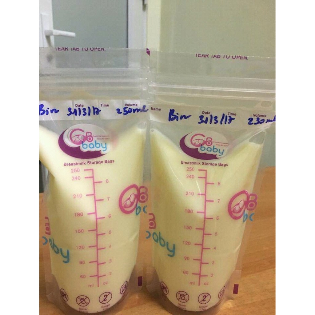 [Sỉ giá tốt] Combo 1 thùng túi trữ sữa GB babyby ( 12 hộp 50 túi 250ml )