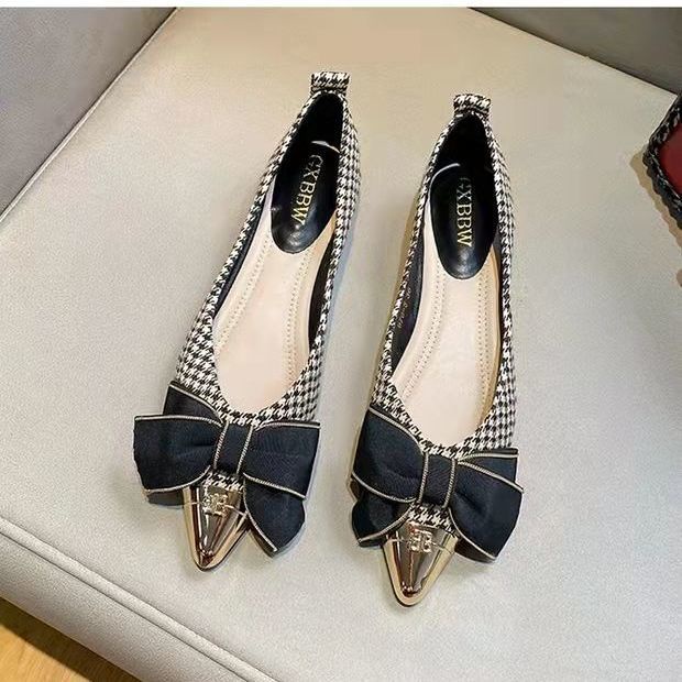 Giày Búp Bê Đế Mềm Đính Nơ Phong Cách Hàn Quốc Cho Nữ