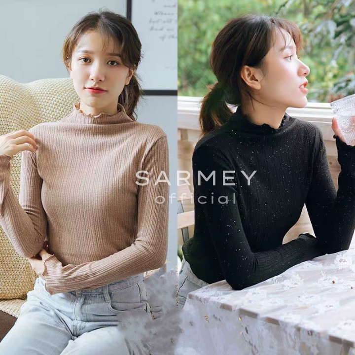 Áo len nữ CỔ BÈO dáng suông giữ nhiệt tốt len mềm mịn không bai xù