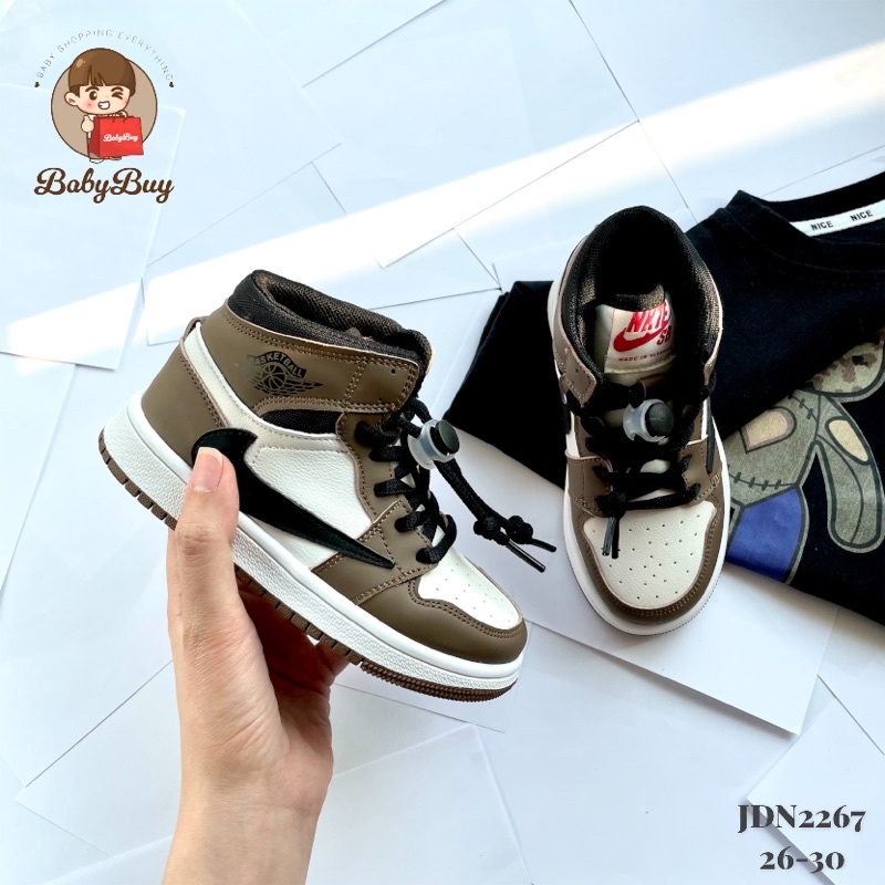 GIÀY BÉ TRAI , GIÀY SNEAKER CHO BÉ ,GIÀY TRẺ EM JD NÂU NGƯỢC