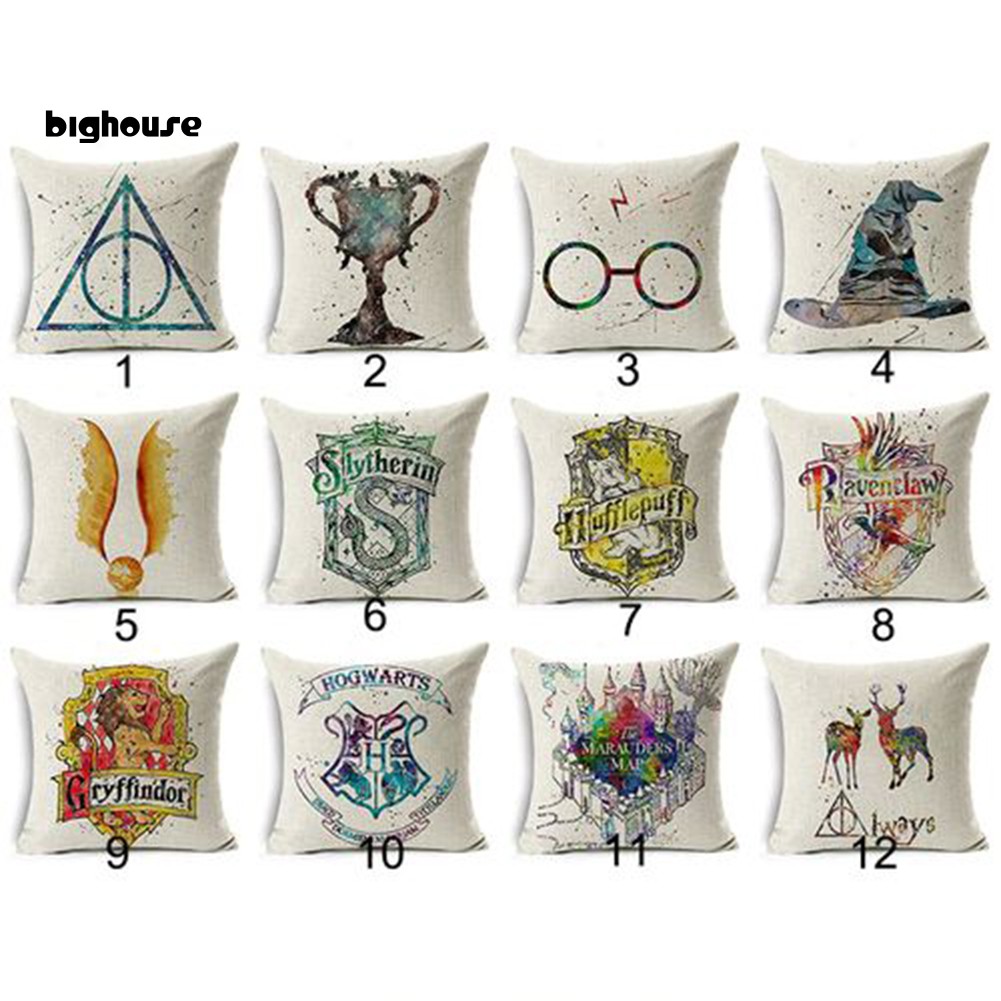 Vỏ Bọc Gối Đệm Sofa In Họa Tiết Phong Cách Harry Potter Độc Đáo