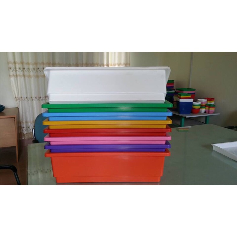 combo 8 chậu (67x24x20cm) Chậu trồng hoa thông minh ban công dài