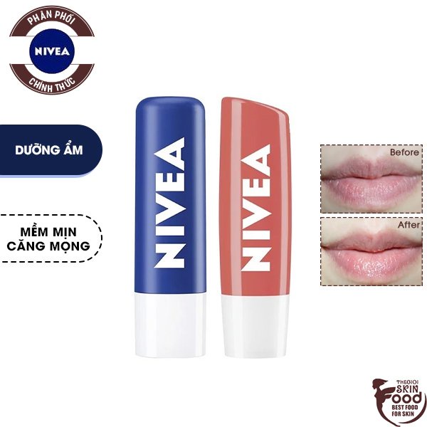 Son Dưỡng Môi Dưỡng Ẩm Chuyên Sâu Nivea 24H Melt-in Moisture Lip Care 4.8g